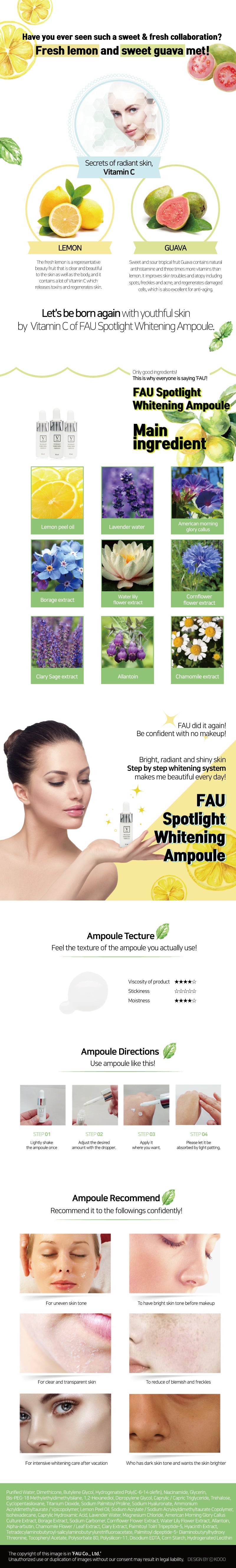 FAU Spotlight Whitening Ampoule Information 2